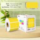 PARLAIM 2.25x1.25 Thermal Labels,1000 Labels Rectangular Direct Thermal Stickers Labels Roll Compatible Thermal Printer, Mailing Labels, Shipping Labels Self-Adhesive Direct Thermal Labels (Yellow)