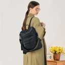 Shrrie Backpack Purse for Women Leather Backpack Fashion Designer Travel Backpack Convertible Shoulder Bag