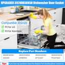UPGRADED 3920DD3005H Dishwasher Gasket Door Seal Compatible with LG Kenmore Dishwasher Replacement Parts 3920DD3005A 3920DD3005D LDF7774ST LDF5545SS LDF7811BB LG Dishwasher Tub Gasket Rubber Door Seal
