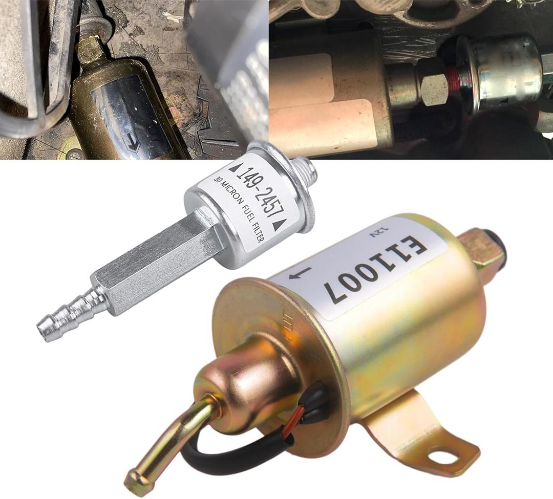 149-2311 Fuel Pump With 149-2457 Fuel Filter for RV Generators - Replacement for Onan Cummins 4000 4KW Microlite MicroQuiet Generator