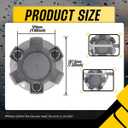 4 x 4Pcs Wheel Center Cap for 2019-2024 Silverado 1500 Wheel Rim Outer 187.5mm(7.38in) Silver Hub Caps Wheel Cover, Replacement 84173372 23378301