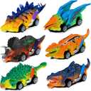 Dinosaur Toys Pull Back Cars 6Pcs Dinosaur Toys for Kids 3-5 Toddlers Boy Toys Age 3 4 5 and Up Dinosaur Cars Dino Toys for 3 Year Old Boys Girls Dino Games Birthday Easter Gifts for Kids Party Favors