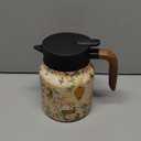 35oz Vintage Floral Teapot with Built-in Infuser - Stainless Steel Thermal Carafe, Leak-Proof Lid for Tea & Coffee (Plum Blossom)