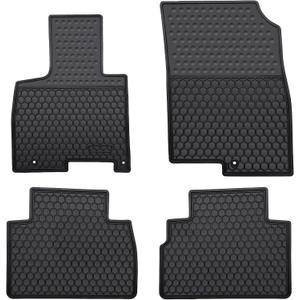 Car Floor Mats Custom Fit for Hyundai Tucson 2026 2025 2024 2023 2022 (Not Fit Hybrid & PHEV) Odorless Washable Heavy Duty Rubber (All Weather) Floor Liners Front and Rear Row Set Black