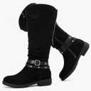 Luoika Women's Extra Wide Calf Knee-High Boots 9