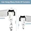 Hoeflife Curtain Track,Ceiling Curtain Track,Wall Mount Curtains Tracks,Heavy Duty Sliding Room Divider Ceiling Mount Curtains Tracks Rails Rod System with Clips 6-9ft White