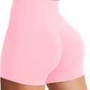 YEOREO Women's Biker Shorts 3.6" /4.5" / 6" Workout Gym Shorts Craze High Waist Tummy Control Hidden Scrunch Running Yoga (Baby Pink) S