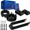 KAX Leveling Lift Kit Fit for Tundra, 3" Front and 2" Rear Leveling Kit Fit for Toyota Tundra 2007-2021 2WD 4WD, Suspensions Front Struts Spacer