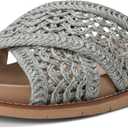 Earth Women's Flurry Flat Sandal (6.5, Medium Blue 420)