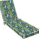 LVTXIII Outdoor Chaise Lounge Cushion 72x21x3 Inch, Water-Repellent Patio Seat Cushion with Ties & Hidden Zipper, Thick Foam Pad for Lawn Chair, Poolside, Patio Furniture, Bohemian Azure
