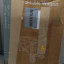 Collapsible Folding Wagon, Wagon Cart Heavy Duty Foldable with Two Drink Holders, Utility Grocery Wagon for Camping Shopping Sports