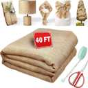40" x 40 Feet Burlap Roll Multipurpose Burlap Tree Wrap High Density Jute Fiber, Weed Barrier, Craft Projects and Party Decor