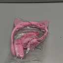 iClever Kids Headphones with Cat Ear Led Light Up, Safe Volume Limite, FunShare, Foldable, Over-Ear Headphones for Kids for School/iPad/Tablet/Travel, Meow Donut-Pink (Medium)