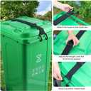 Metal Non-Slip Double Claw Trash Can Lid Lock, Adjustable Animal-Proof & Windproof Garbage Can Lock, Universal Fit for 28-96 Gallon Outdoor Bins 2-pack