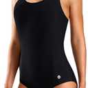 G Gradual Women's Athletic One Piece Swimsuit with Adjustable Straps Competitive Racerback Modest Bathing Suit for Women, Small