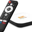 Android 14.0 TV Box 2025, LEFFOT M2 Plus 4K Ultra HD Streaming Device for TV, 4GB RAM + 32GB ROM, Support 4K Video Playback, 8K Decoding, Voice Remote, WiFi 6, BT 5.4, HDR10, 3D, RK3528 Quad-Core A53