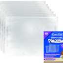 Clear Disposable Placemats for Baby, Toddler, Kids, Adults - Sticky Transparent Table Mat - Adhesive Table Topper Solutions for Schools, Airplane Tray Cover Disposable, Restaurant (40 Pack)