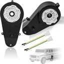 2 Pcs 12v Electric Powered Wheels Upgrade Motor Gearbox 12v RS550 40000RPM High Speed Drive Engine Motor Upgrade Gearbox Replacement Parts for Jeep Kids Ride On