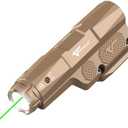 VOTATU M8L-G 3000 Lumens Light Laser Combo Compatible with Mlok/Picatinny, Strobe Function Flashlight and Green Laser Beam with Easy Touch Pad Switch, USB Magnetic Rechargeable Light for Rifle