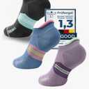 Bamboo Viscose Compression Running Tab No Show Sock Women, Wicking Cushioned AntiBlister Coolmax