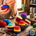 2 x Footbag Sacks Set for Kids & Adults New 2026 Upgraded Knitted Kick Crochet Sack Dirtbag Style Foot Dirth Bags Soft Juggling Balls for Outdoor Indoor Practice Group Bulk - 6 PCS