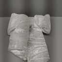 KI Store White Extra Large Plush Velvet Bows 16.5-Inch Christmas Bow Tree Topper for Christmas Tree Decoration Door Window Decor