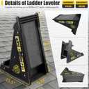 2 Pack Stable Platform Ladder Leveler - Ladder Levelers for Extension Ladders with Storage for Uneven Surfaces