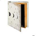 Moon Faux Book Storage Boxes Book Shaped Storage Box Lunar Fake Books for Decoration Fake Books Box Wooden Hollow Trinket Photo Remote Hardback Boxes for Home Decor