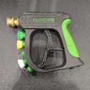 DUSICHIN Short Pressure Washer Gun Car Wash Foam Gun 1/4" Quick Connector, Power Washer Wand Sprayer Foam Green Handle with 3/8" Quick Connect, M22-14 mm and M22-15 mm Fitting,5 Nozzles DUS2701, Gun+Nozzle