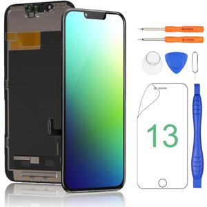 Yodoit for iPhone 13 Screen Replacement LCD Kit COF FHD Display A2482, A2631, A2634 3D Touch Digitizer Glass Assembly with 6.1 Inch Repair Tool