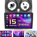 [2+64G] Hikity Android 15 Car Stereo for 2006-2016 Nissan Rogue Qashqai Radio Wireless Carplay Android Auto, 9 Inch Touchscreen GPS SWC HiFi/FM 5G WiFi Bluetooth Backup Cam MIC