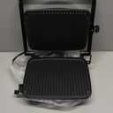 Hamilton Beach Panini Press Sandwich Maker & Electric Indoor Grill with Locking Lid, Opens Wide to Fit Any Thickness for Quesadillas, Burgers & More, Nonstick 8" x 10" Grids, Chrome (25460MNA)