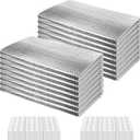16P Garage Door Insulation Panels Kit 0.24" T Double Bubble Reflective Aluminum Foil 6MM Sheet Thermal Pre-Cut Insulation Shield 120 Tapes Winter Cold and Summer Heat for Garage Wall (20.5" x 54")
