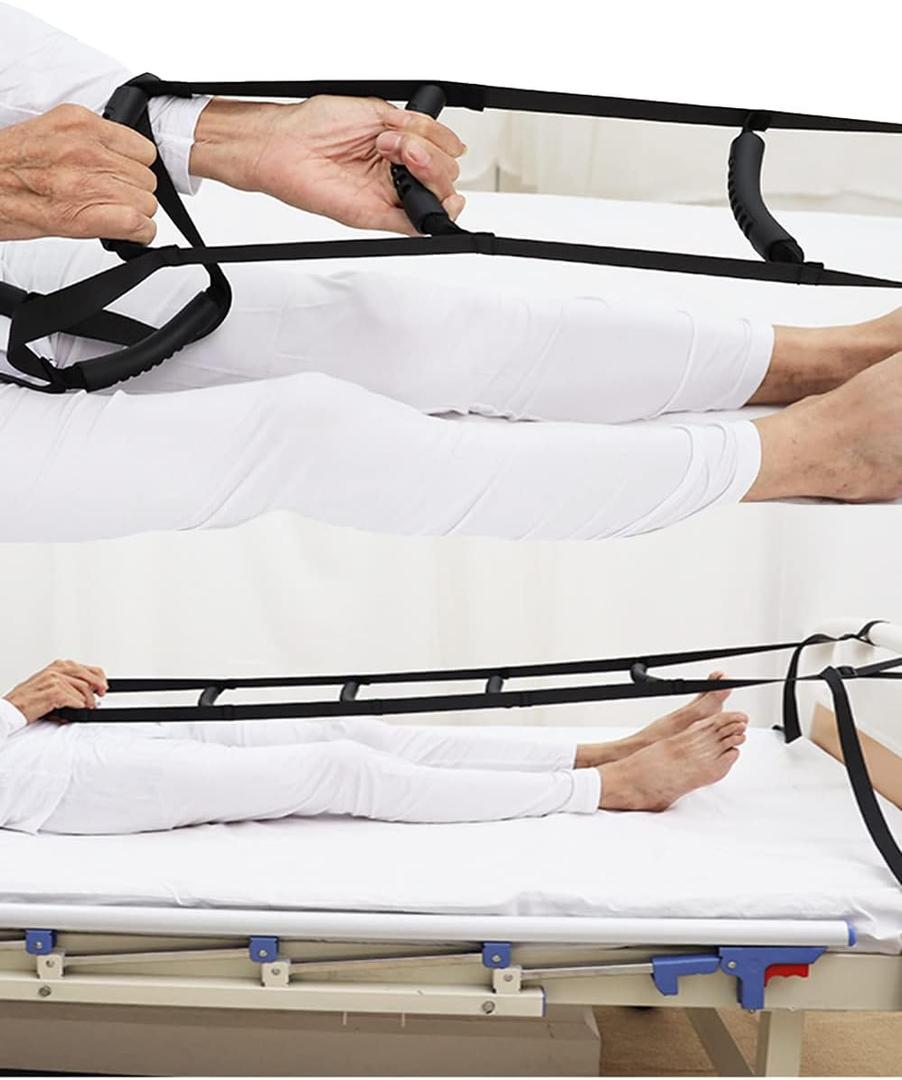 Bed Ladder Assist with Hard Handle,Sit Up Helper with Adjustable Length-Pull Up Rope Ladder (Five Handle)