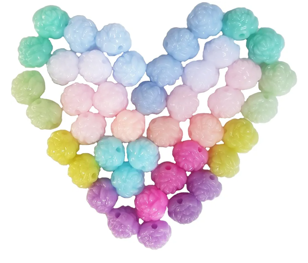 Xeahung 200PCS Colored Acrylic Rose Beads 12mm Round Flower Beads Charms for Jewelry Making Bracelets Earring Necklace Adults Beading DIY Art Craft Christmas Ornament Birthday Gifts (Mixed Color), Pack Of 4  Xeahung 200PCS Colored Acrylic Rose Beads 12mm Round Flower Beads Charms for Jewelry Making Bracelets Earring Necklace Adults Beading DIY Art Craft Christmas Ornament Birthday Gifts (Mixed Color), Pack Of 4