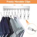 Hat Rack for Wall Baseball Cap Organizer Hanger with 10 Hooks Stainless Steel Hat Storage Wall Mounted Hat Holder Clip Caps Hanger for Closet Bedroom Entryway