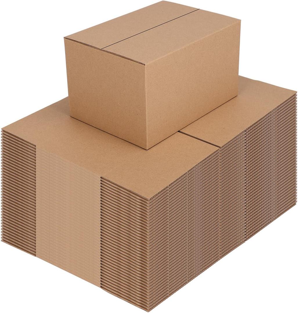 7x5x4 Shipping Boxes Set of 40, Brown Kraft Corrugated Cardboard Boxes Mailers for Small Bussiness Packaging