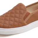 FEVERSOLE Women's Casual Slip On Sneaker Comfort Quilted Loafer Flats, US 8