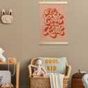 NQDWX Nursery Inspirational Decor It's Cool To Be Kind Wall Decor Banner Sign,Canvas Hanging Wall Flag Poster Hanger Frame For Baby Bedroom Playroom Kids Room Toddler Room 12x17 Inches.(001)