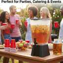Beverage Dispenser 5 Gallon Drink Dispenser with Spigot, Juice Dispensers for Parties, Black Base