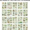 4 Books for Seasons Stickers for Scrapbooking 480 Pre-Cut Pet Transparent Stickers for journaling Spring Summer Fall and Winter Sticker