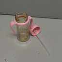 GROSMIMI Spill Proof no Spill Magic Sippy Cup with Straw with Handle for Baby and Toddlers, Customizable, PPSU, BPA Free 10 oz (Pink)