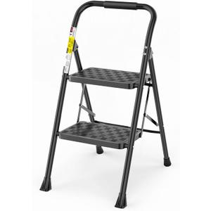 HBTower 2 Step Ladder, Step Stool for Adults,2 Step Ladder Folding Step Stool with Wide Pedal Ergonomic Design