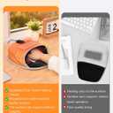 Heated Mouse Pad Hand Warmer - Dual-Sided Heating USB Heated Mouse Pad - 3 Temperature & Timer Settings Faux Lether Surface Mouse Hand Warmer - Gift for Office Work Home Gaming - Orange