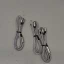 Multi Charging Cable 4ft 3Pack 3 in 1 Charger Cord, Multiple Usb C Port Rapid Nylon Braided Cable USB Charging Cable Multi Phone Charger Cord with Type C Micro Lightning USB Connectors for Cell Phones