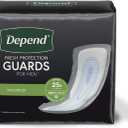 Depend Incontinence Guards for Men, Maximum Absorbency, 52 Count (2 Pack(52 Count))