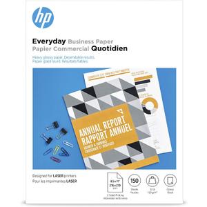 HP Everyday Business Paper, Glossy, 8.5x11 in, 32 lb, 150 sheets, works with laser printers (4WN08A)