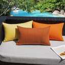 Kevin Textile Fall Outdoor Waterproof Throw Pillow Covers Pack of 2 Farmhouse Decorative Cushion Covers for Garden Patio Tent Balcony Bench Couch Sofa 18x18 Inch, Burnt Orange