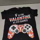 YWAGK Boys Valentines Shirt Kids V is for Video Games T-Shirt Toddler Funny Valentines Gamer Tee Black (3-4 Years) 100
