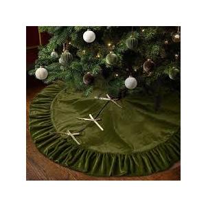 Christmas tree skirt, 48 inches, green 